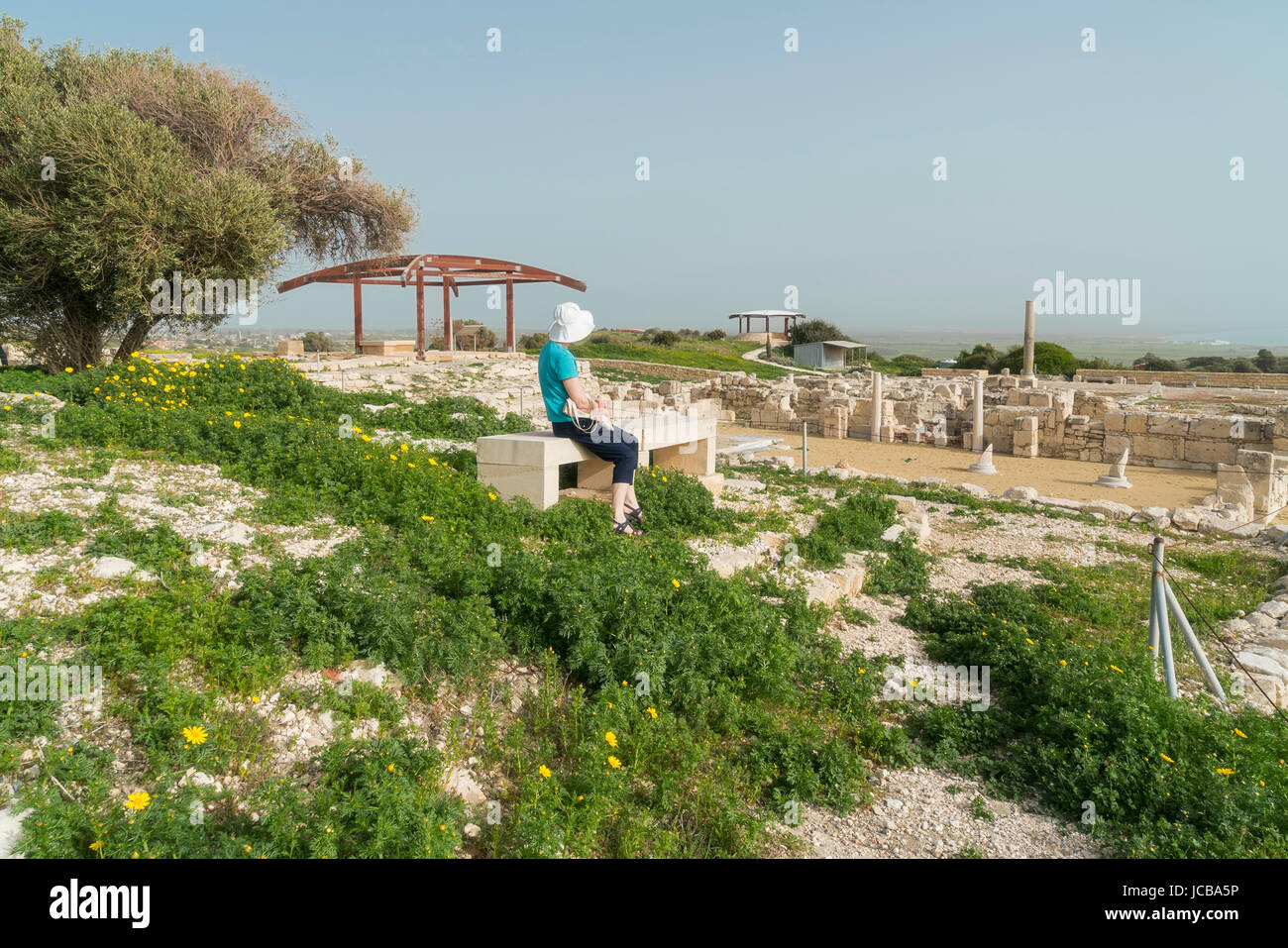 Kourion sito archeologico, vicino a Limassol Limassol Cipro del Sud Foto Stock