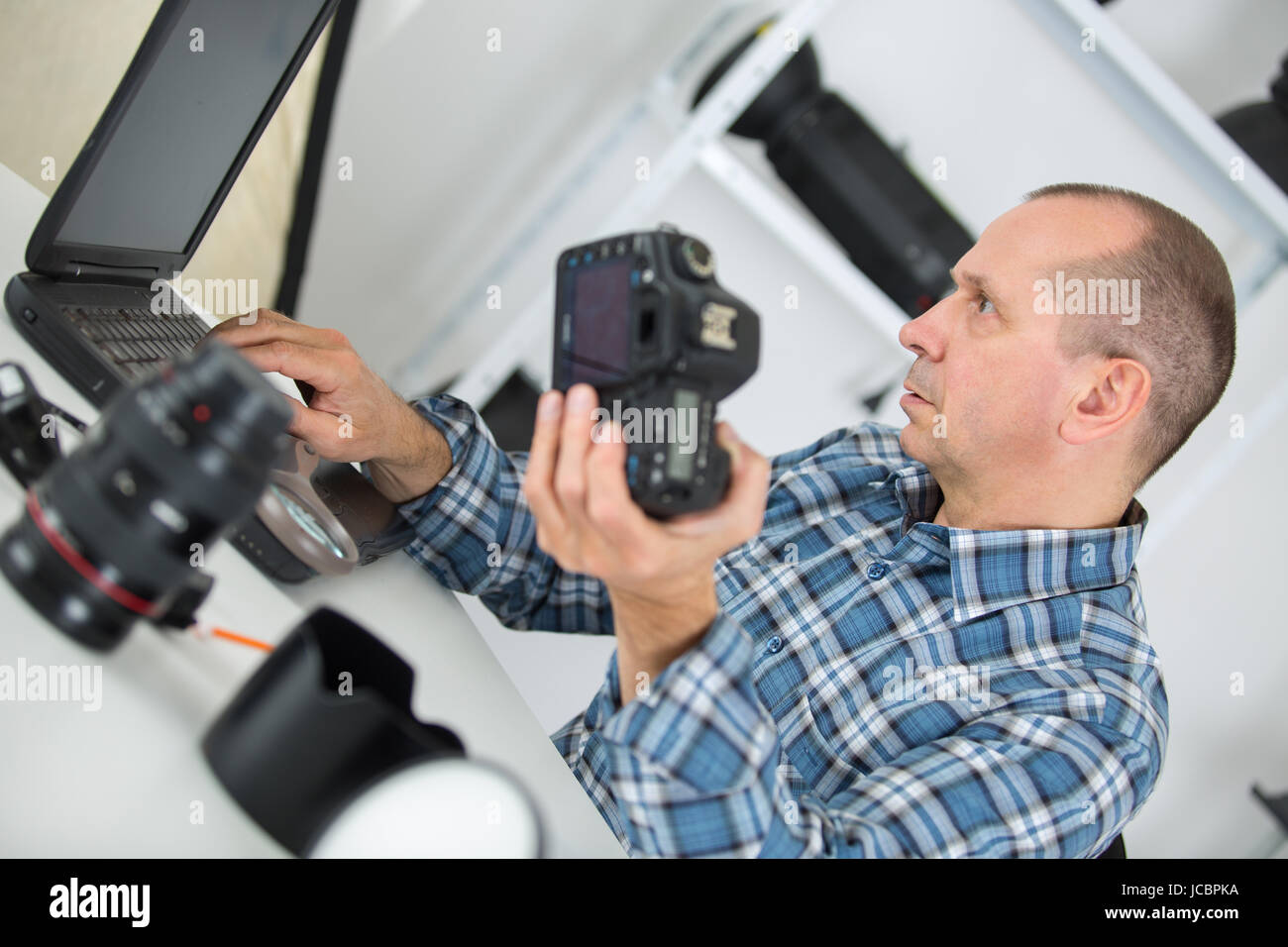Modifica di foto Foto Stock