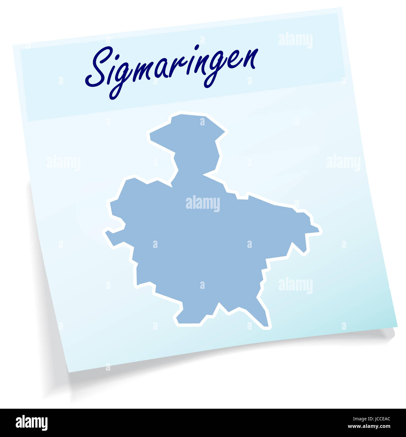 Per Sigmaringen als Notizzettel in Blau Foto Stock