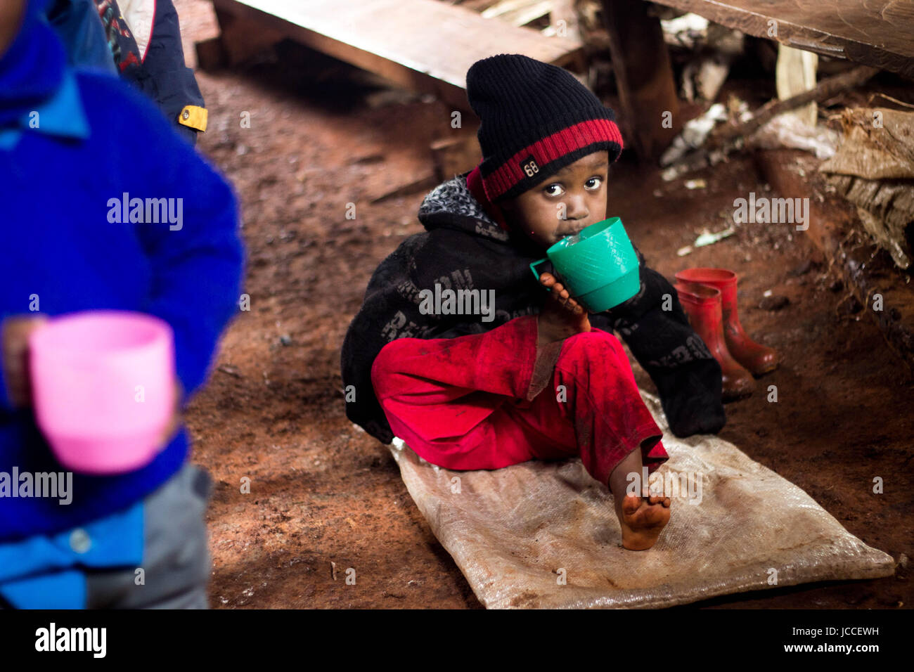 Ritratto di un bambino in Africa Foto Stock