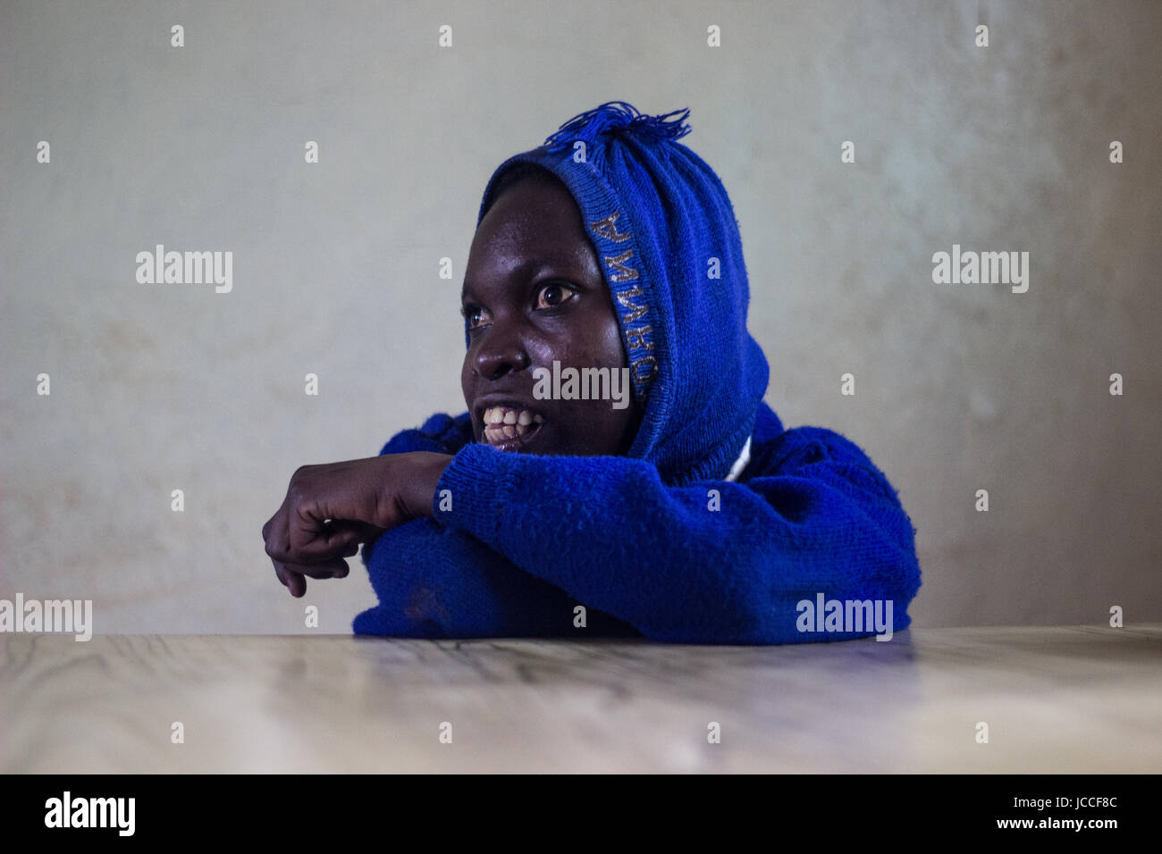 Ritratto di un bambino in Africa Foto Stock