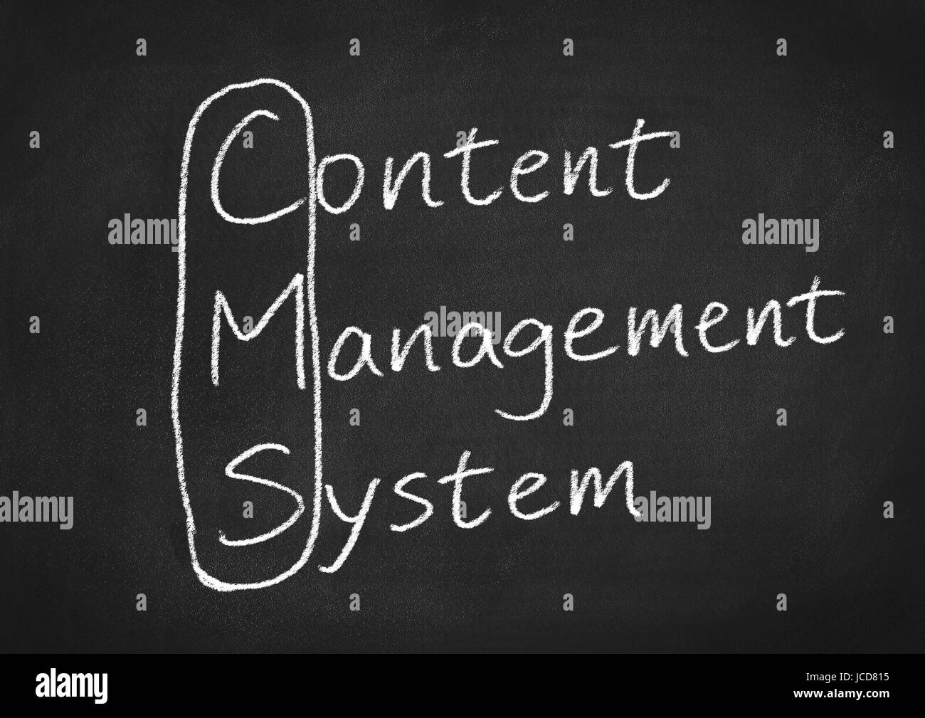 Cms content management system Foto Stock