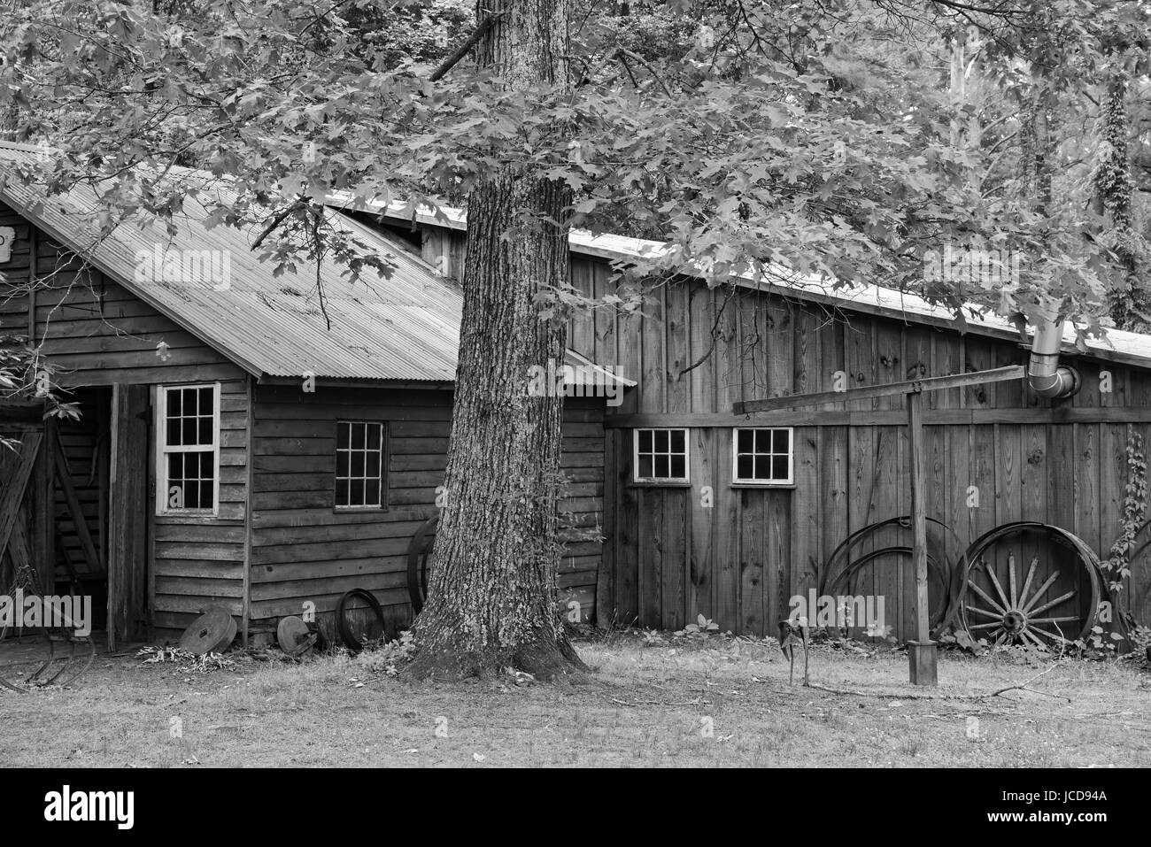 Fattoria in legno edificio Foto Stock