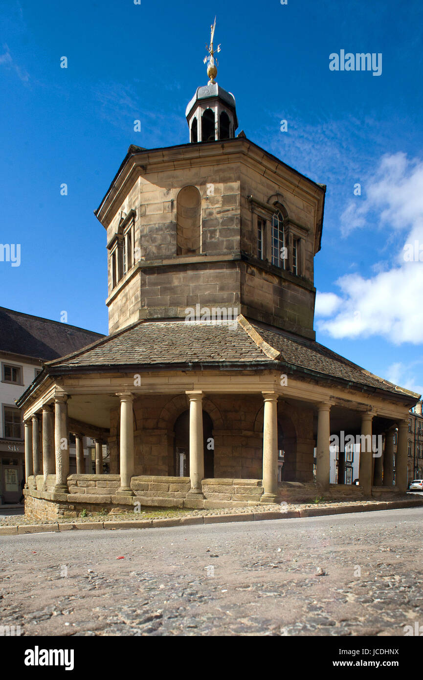 Il mercato vecchio croce in Barnard Castle, nella contea di Durham Foto Stock