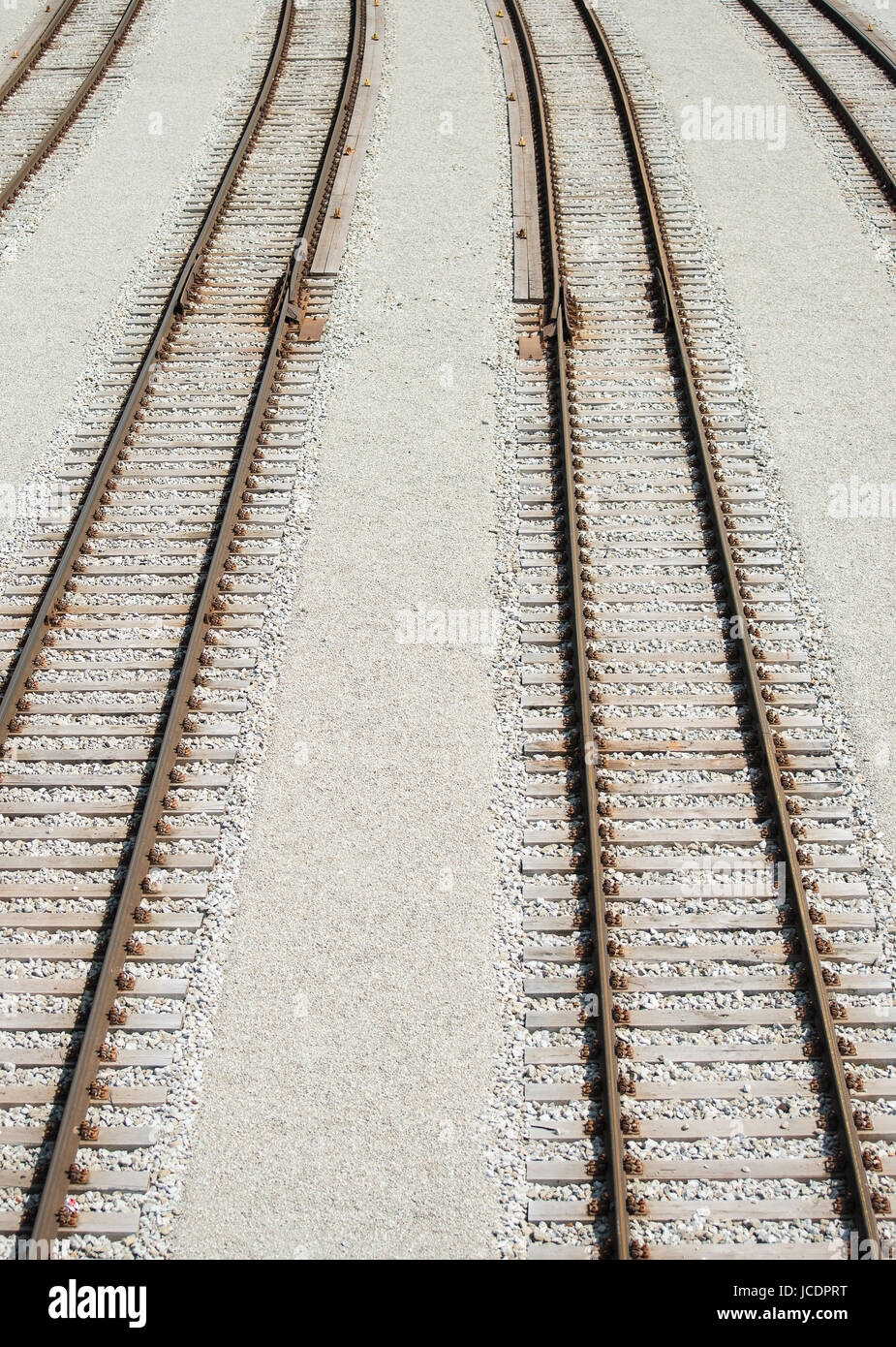 Molti parallelo i binari della ferrovia. Foto Stock