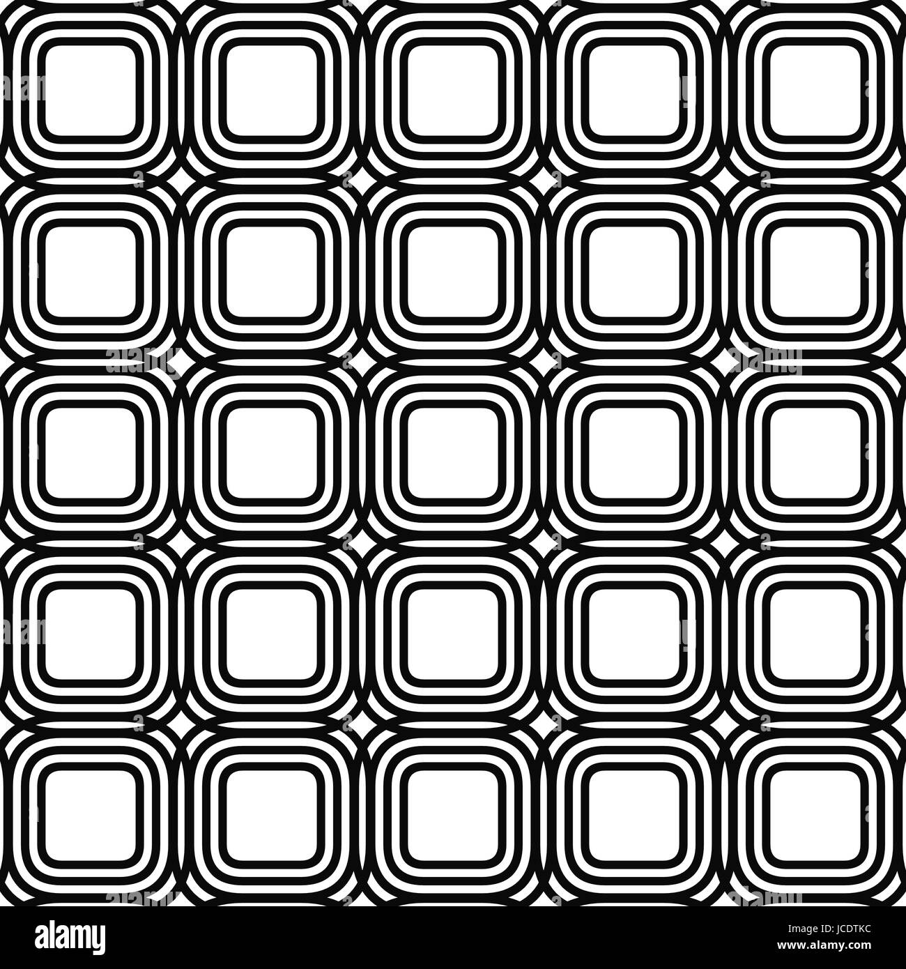 Quadrato con angoli arrotondati di griglia background di design Illustrazione Vettoriale