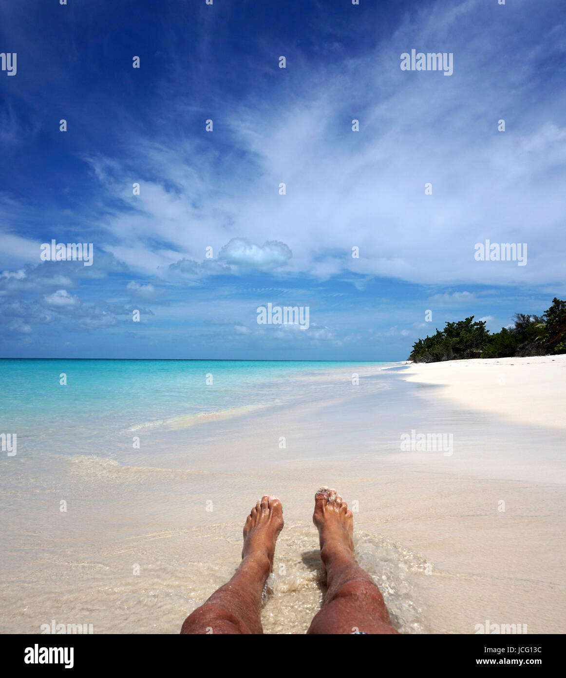 Bassa Bay Beach, Barbuda Foto Stock