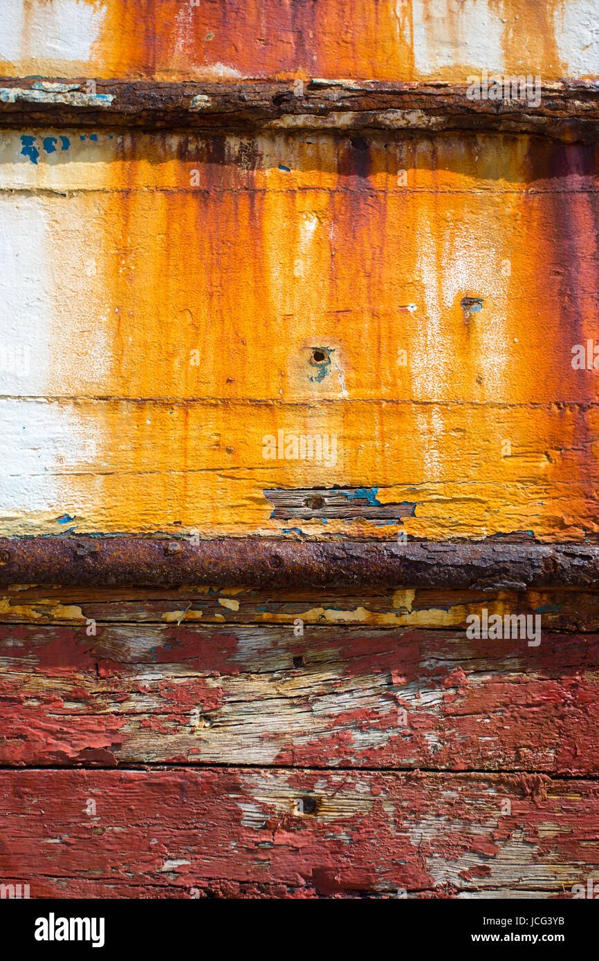 Dettaglio del naufragio in camaret-sur-mer, Bretagna, Francia, Europa Foto Stock