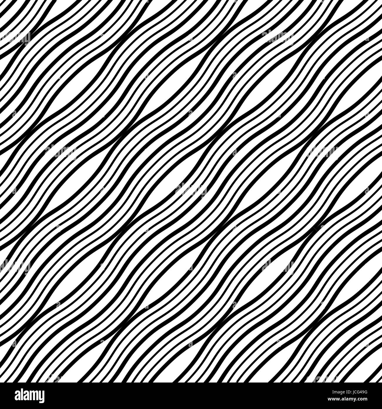 Linee ondulate sullo sfondo senza giunture. Moderno sfondo geometrico. Vector Seamless Texture. Modello di ripetizione con linee ondulate Illustrazione Vettoriale