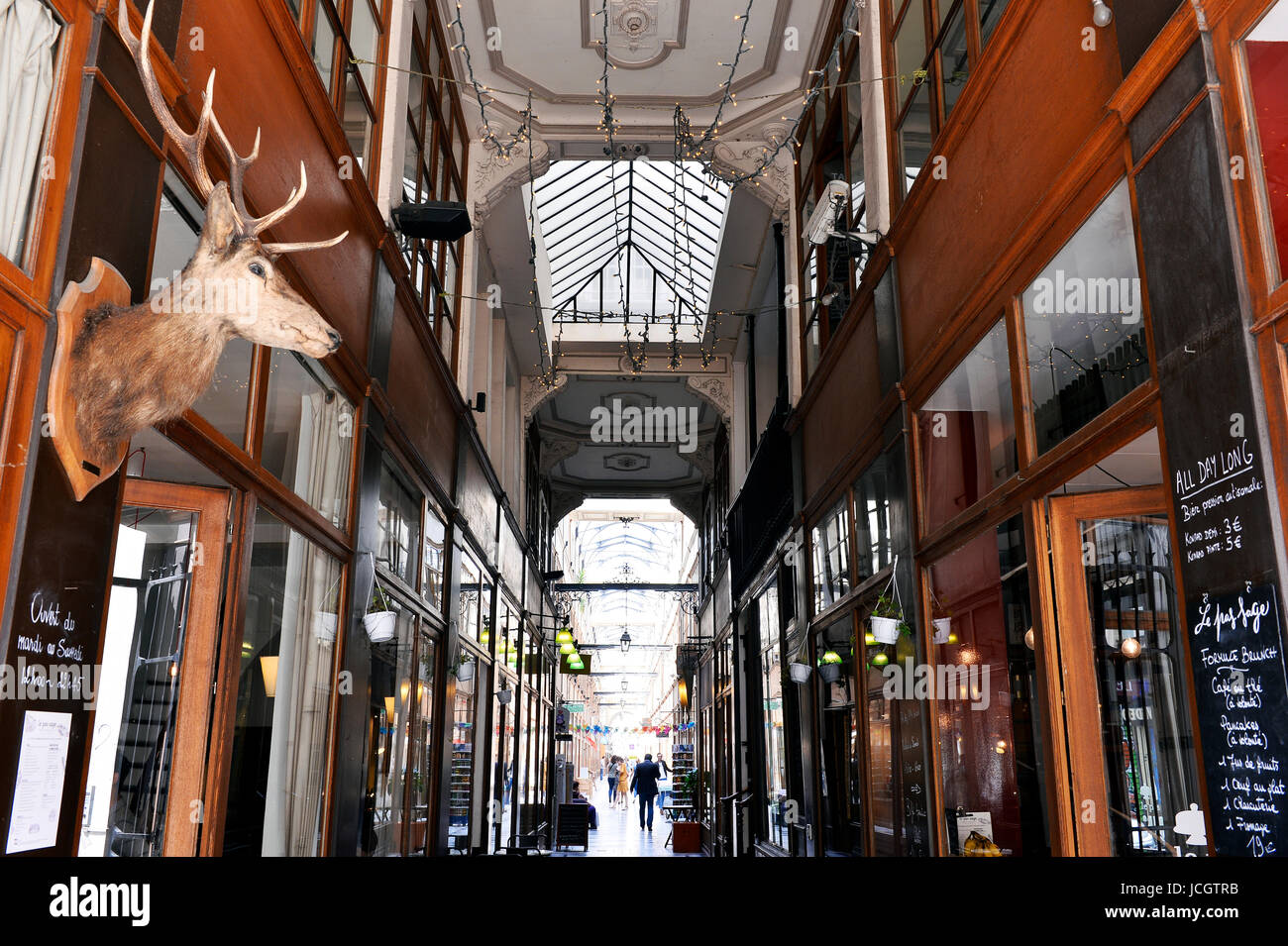 Passaggio du Grand-Cerf, Parigi, Francia Foto Stock