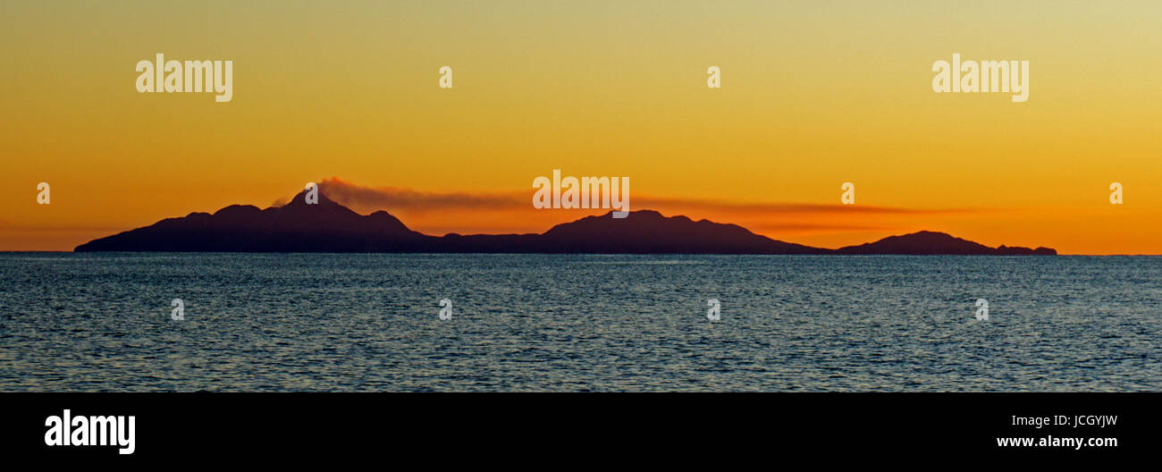 Vulcano Montserrat Tramonto Foto Stock