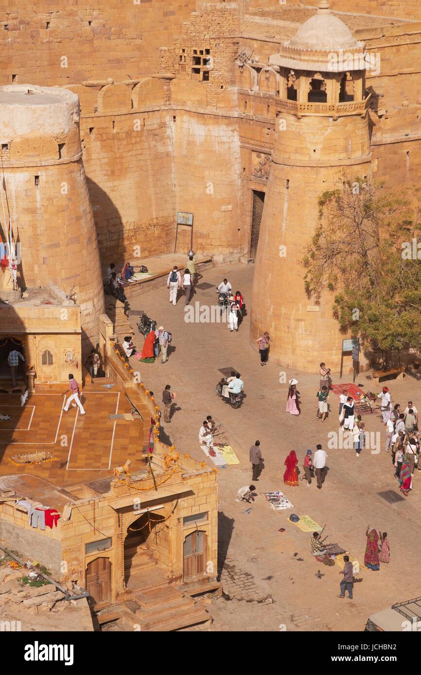 Ingresso a Jaisalmer Fort nel Rajasthan, India. Foto Stock