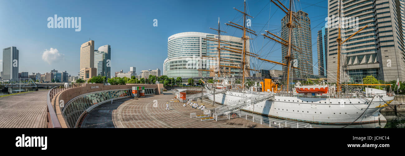 Nave alta Nippon Maru al Memorial Park con lo stesso nome, Yokohama, Kanagawa, Giappone Foto Stock