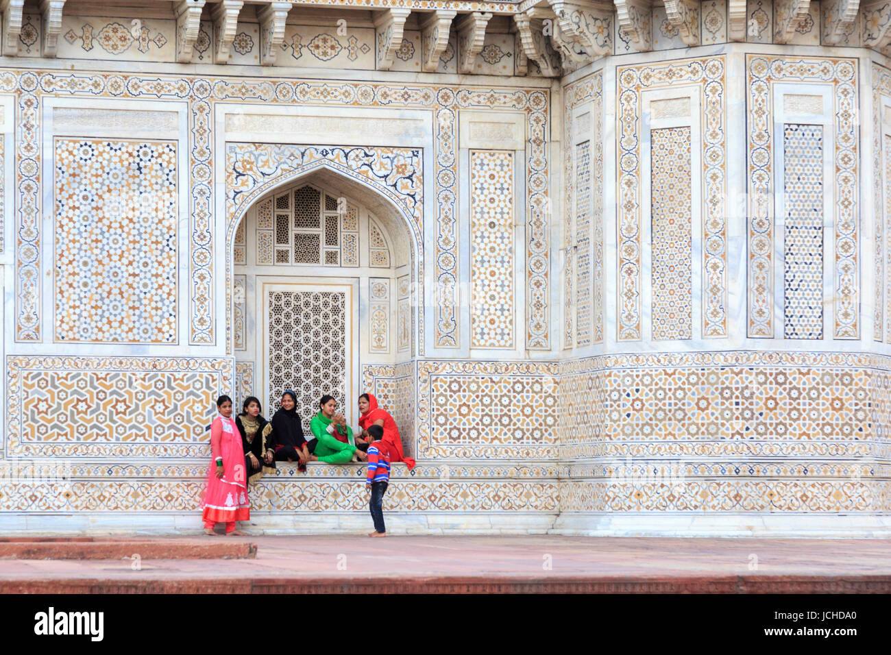 Itimad-ud-Daula-Mausoleum, oder auch, Baby Taj, Agra, Uttar Pradesh, Indien, India Foto Stock