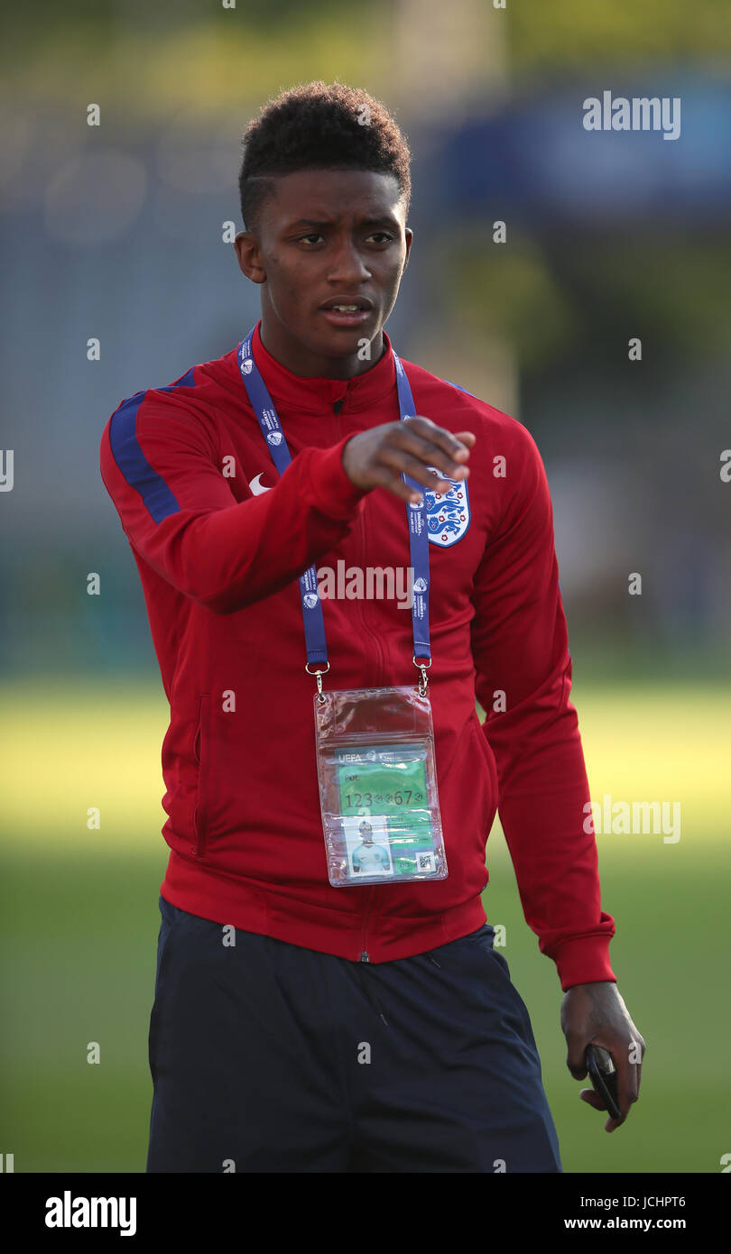 Inghilterra U21's Demarai grigio durante la panoramica del team al Kolporter Arena di Kielce, Polonia. Foto Stock