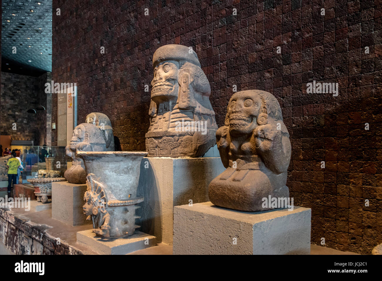 Interno del Museo Nazionale di Antropologia (Museo Nacional de Antropologia, MNA) - Città del Messico, Messico Foto Stock