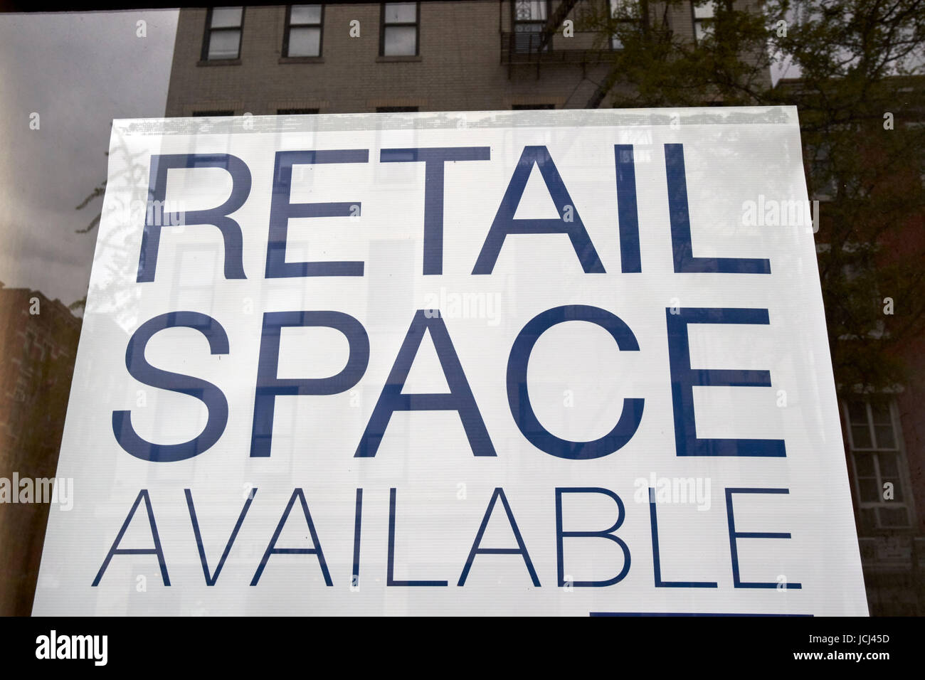 Spazio retail disponibile il negozio è vuoto davanti il Greenwich Village di New York City STATI UNITI D'AMERICA Foto Stock