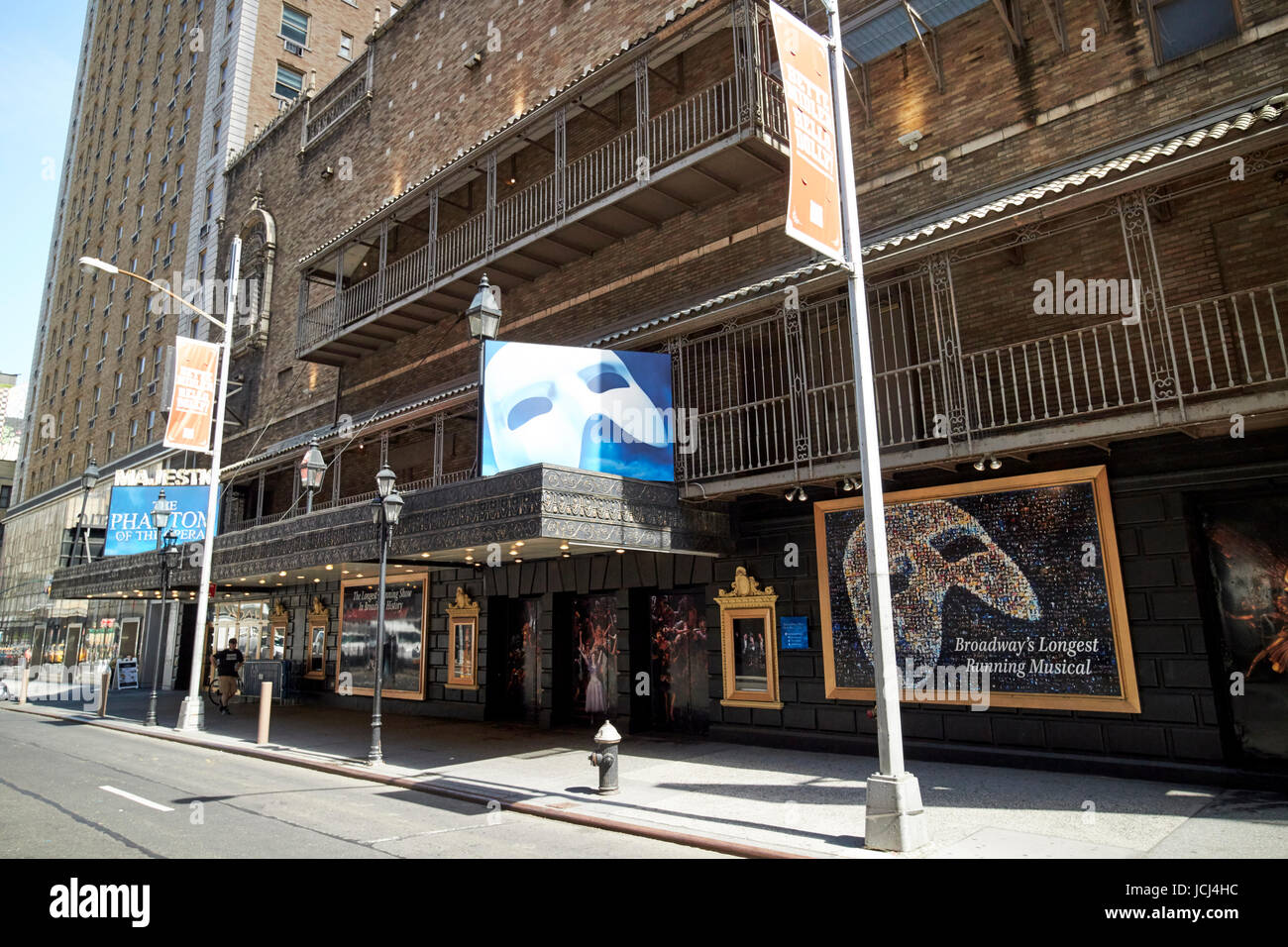 Teatro Majestic con Phantom of the Opera New York City USA Foto Stock