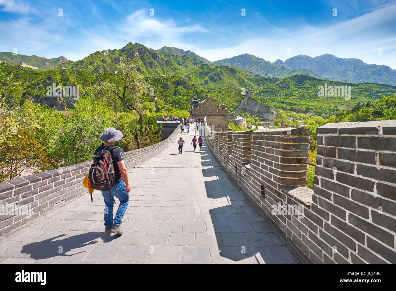 La Grande Muraglia della Cina, Sito Patrimonio Mondiale dell'UNESCO, Distretto di Pechino, Cina Foto Stock