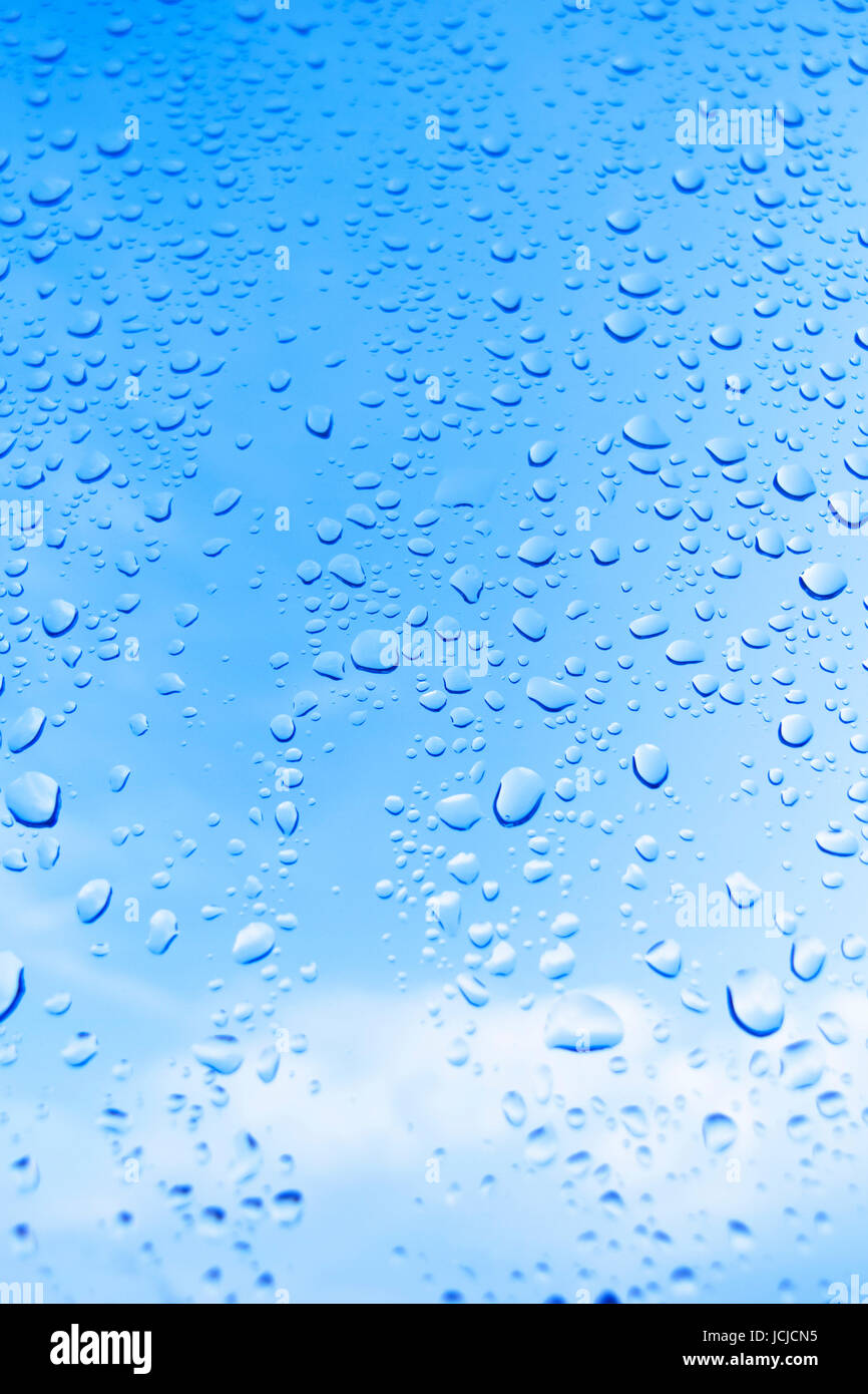 Gocce di acqua e gocce di pioggia Foto Stock