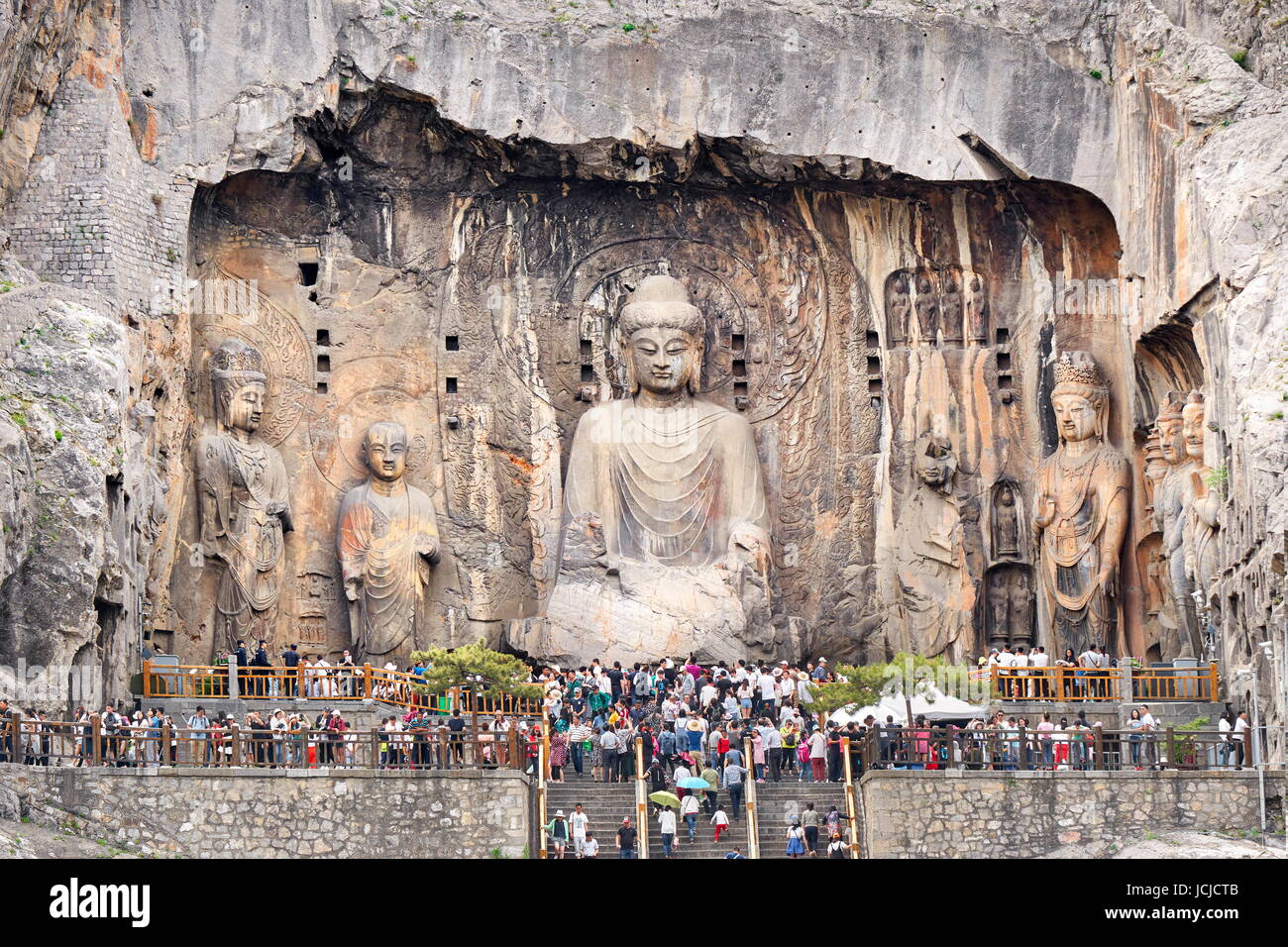 Le Grotte di Longmen, Luoyang, Cina Foto Stock