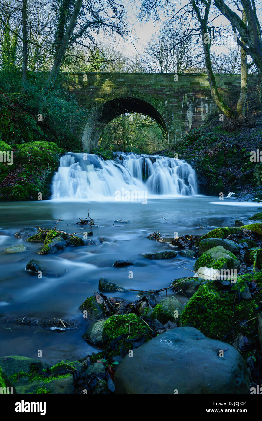 Arbirlot Falls, da Arbroath Foto Stock