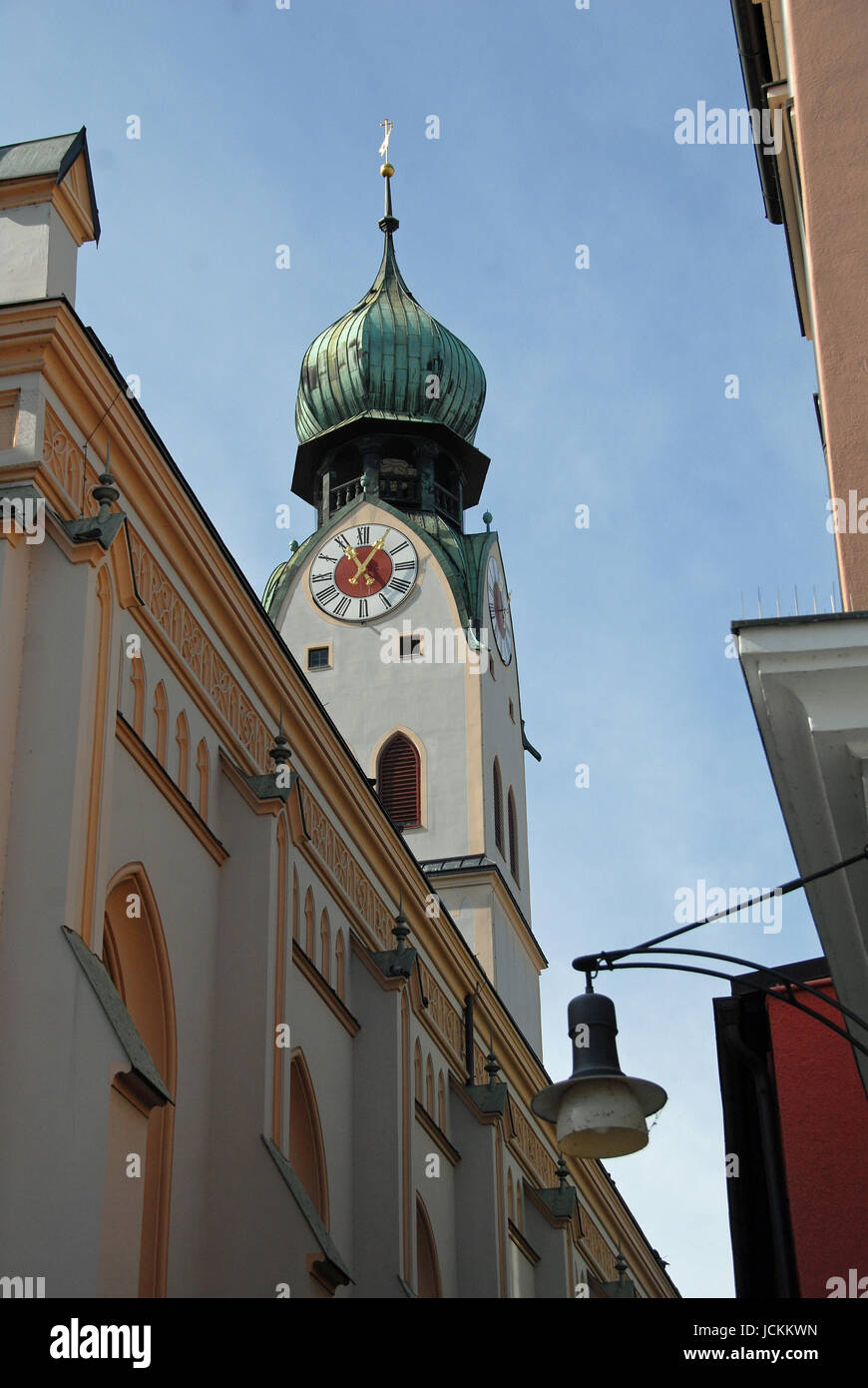 Rosenheim nikolauskirche Foto Stock