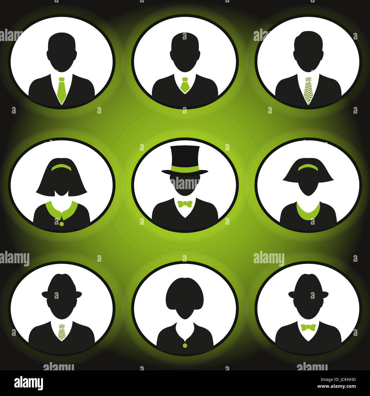 Vettore icone di persone Illustrazione Vettoriale