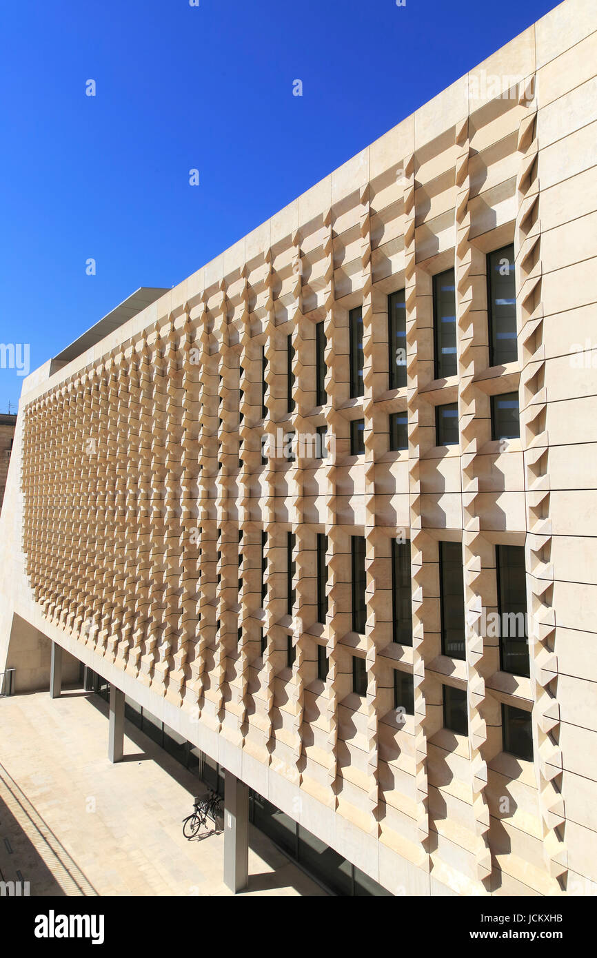 Nuovo edificio del Parlamento progettato da Renzo Piano, La Valletta, Malta completato 2015 Foto Stock