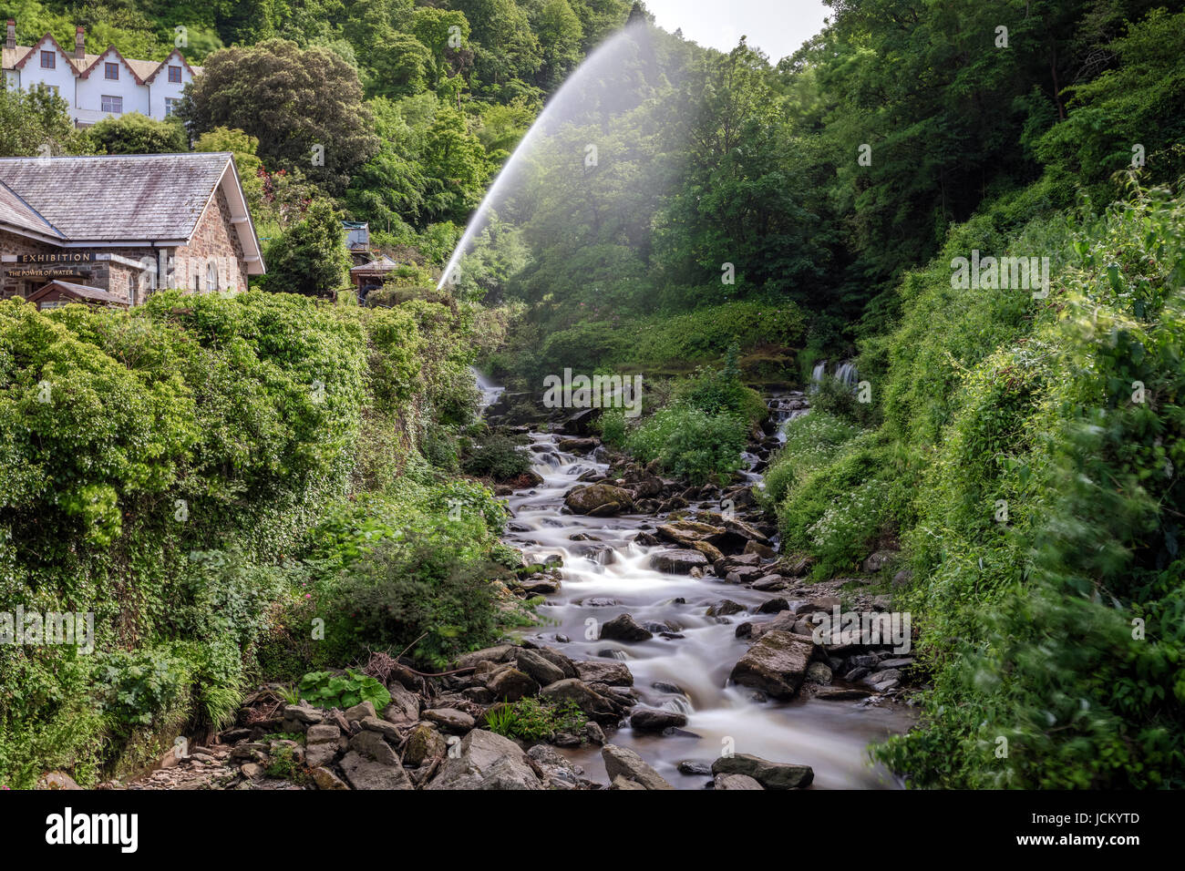 Glen Lyn Gorge, Lynmouth, Exmoor, Devon, Inghilterra, Regno Unito Foto Stock