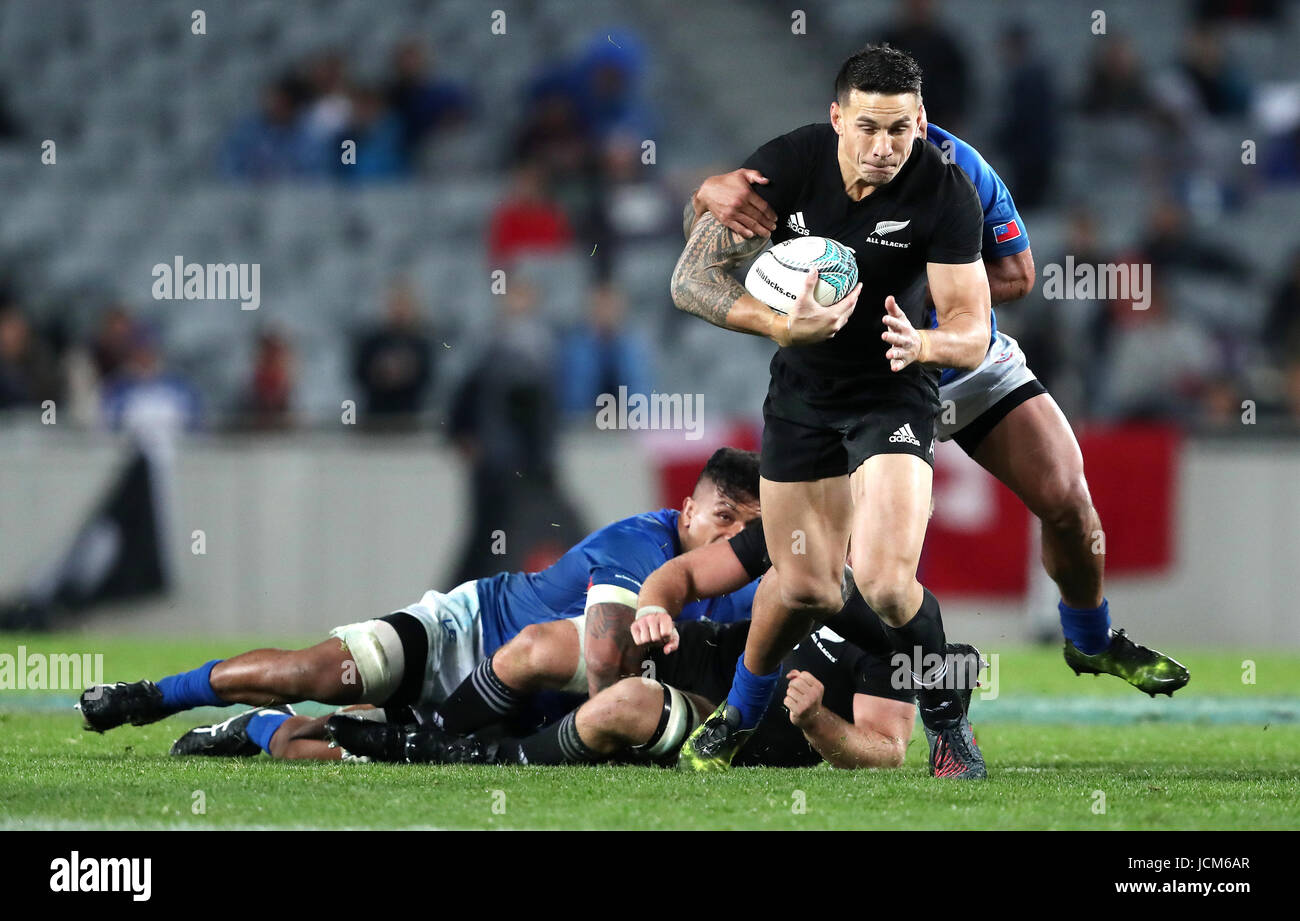 La Nuova Zelanda è Sonny Bill Williams nel corso del mese di giugno la prova internazionale corrisponde all'Eden Park di Auckland. Foto Stock