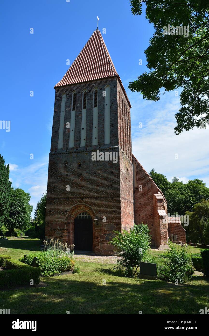 Lancken-Granitz, Sankt-Andreas-Kirche Foto Stock