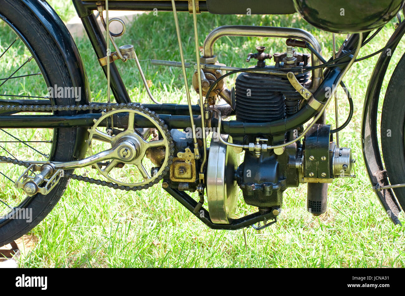 FN Standard classica motocicletta dal 1911, motore motociclistico Foto Stock
