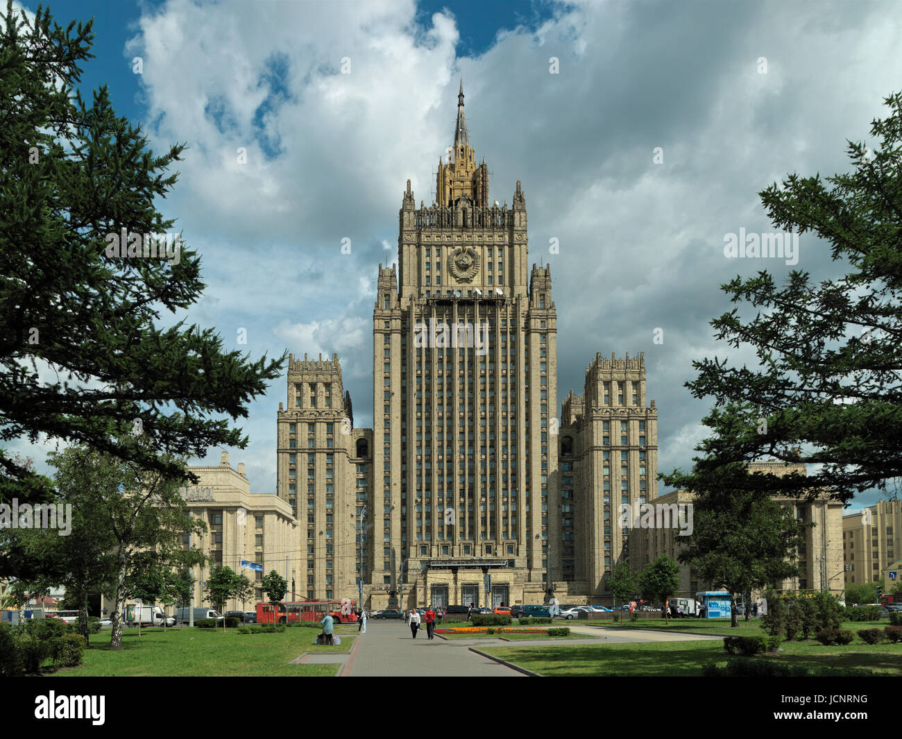 L'edificio di Stalin, Ministero degli Affari Esteri, Mosca, Russia, Europa Foto Stock