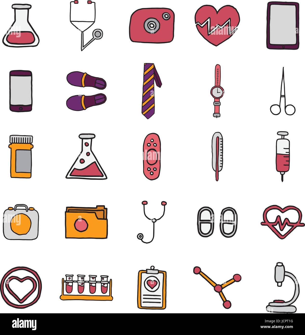 Vector set di icone mediche Illustrazione Vettoriale
