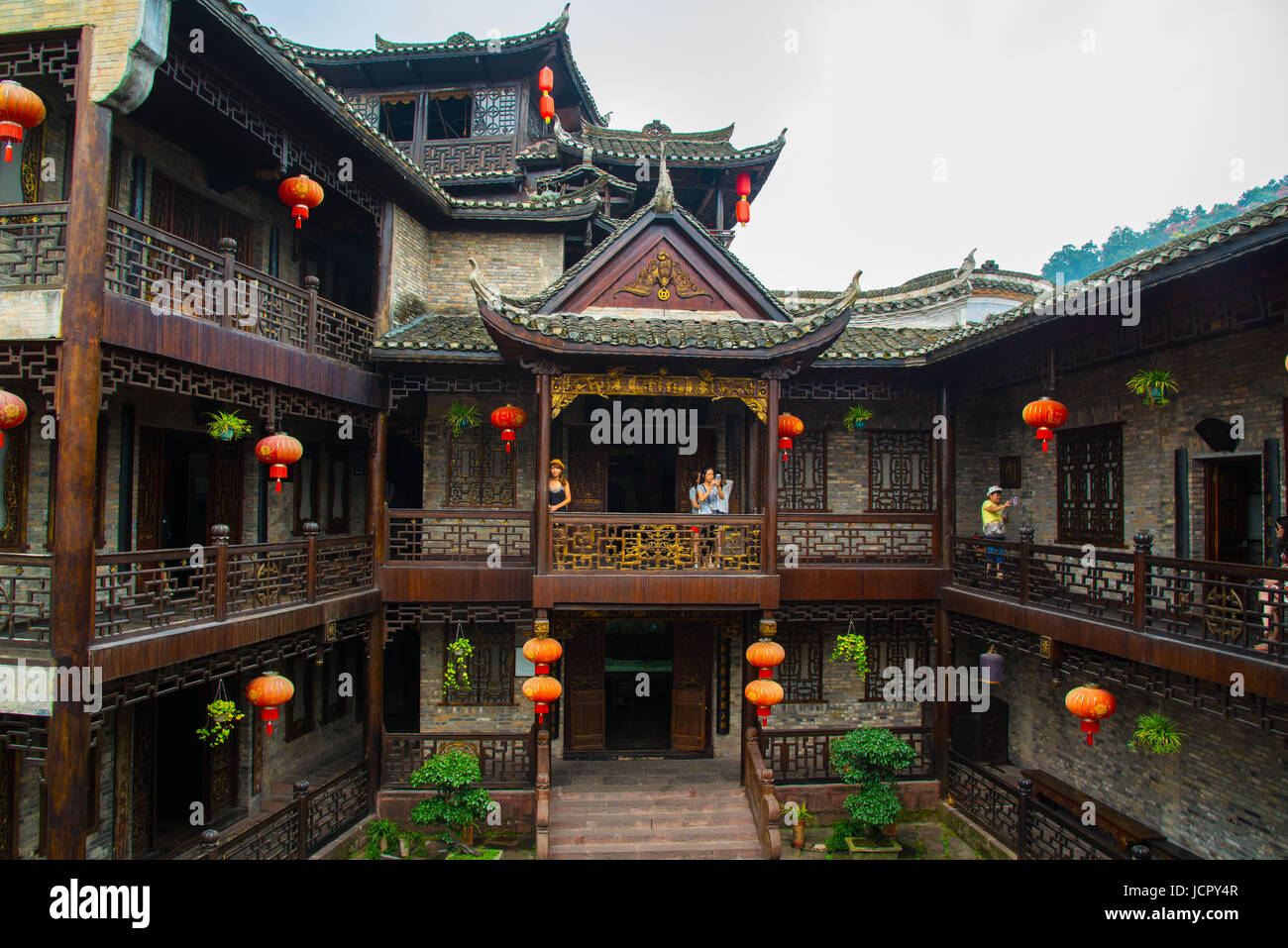 Un cinese tradizionale casa con giardino in fenghuang xian hunan