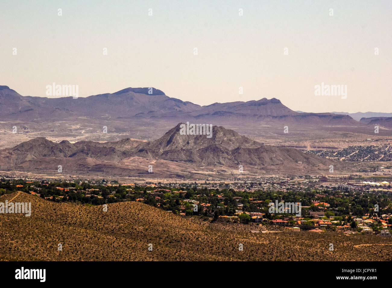 Le montagne che circondano El Paso Foto Stock