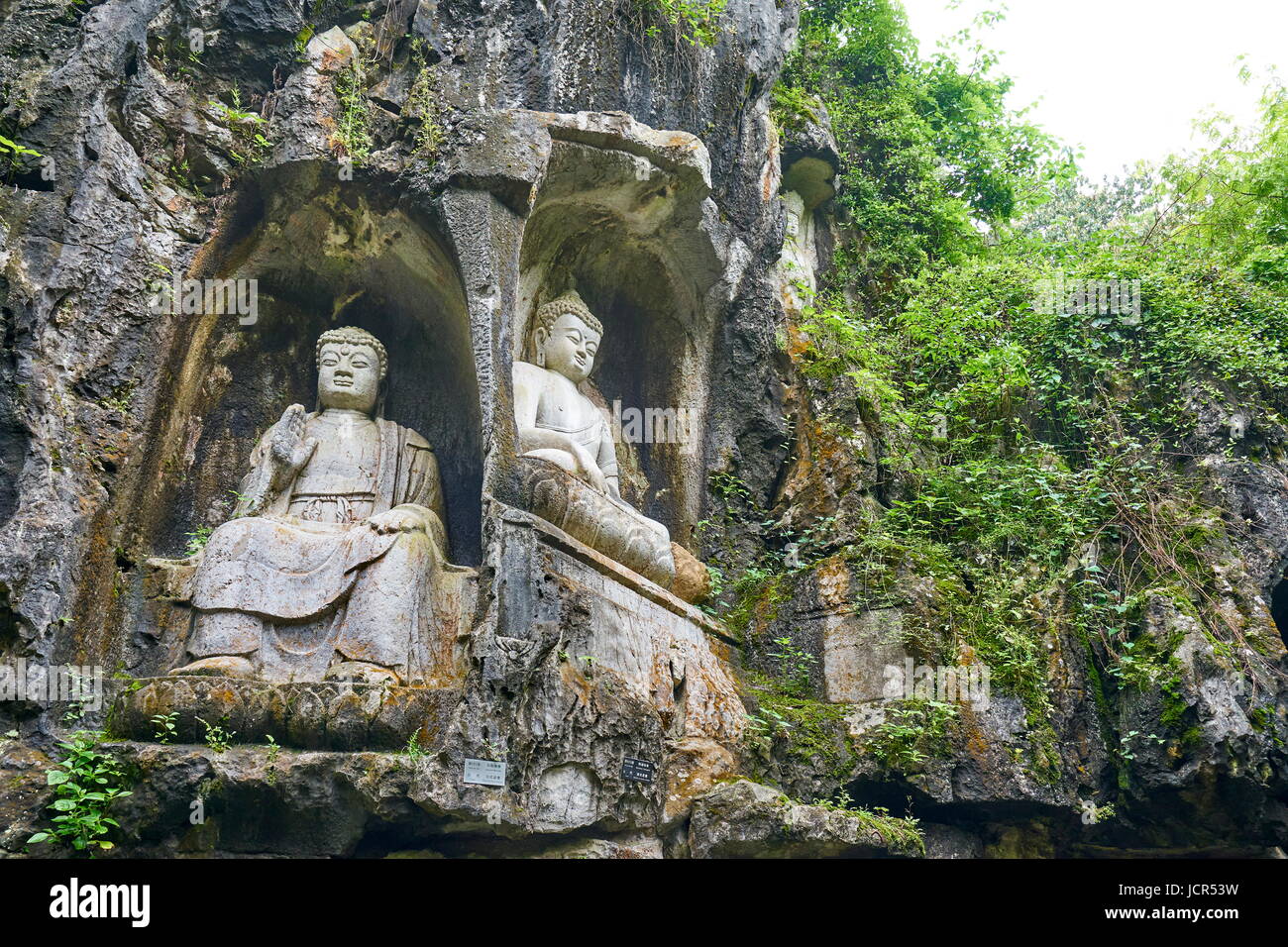 Il Tempio Lingyin, Hangzhou, Cina Foto Stock