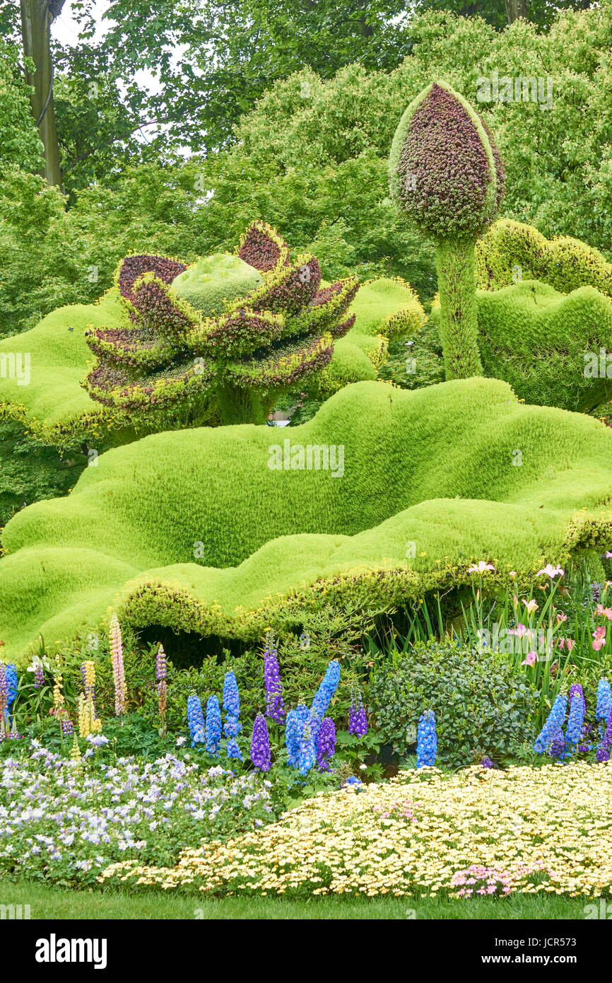 Il cinese il parco giardino di Hangzhou, Cina Foto Stock