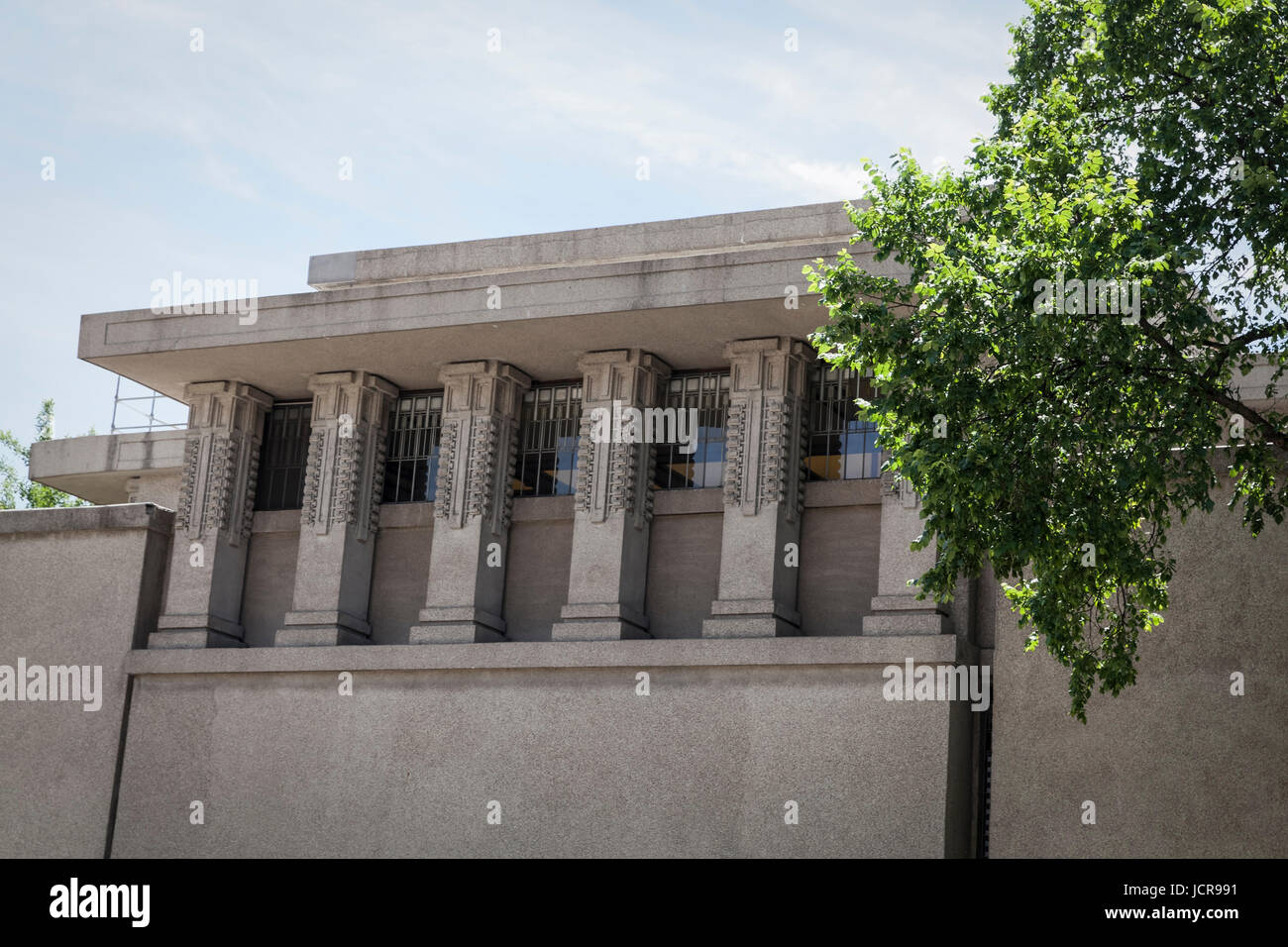 Unità esterna cappella Frank Lloyd Wright progettato chiesa Foto Stock