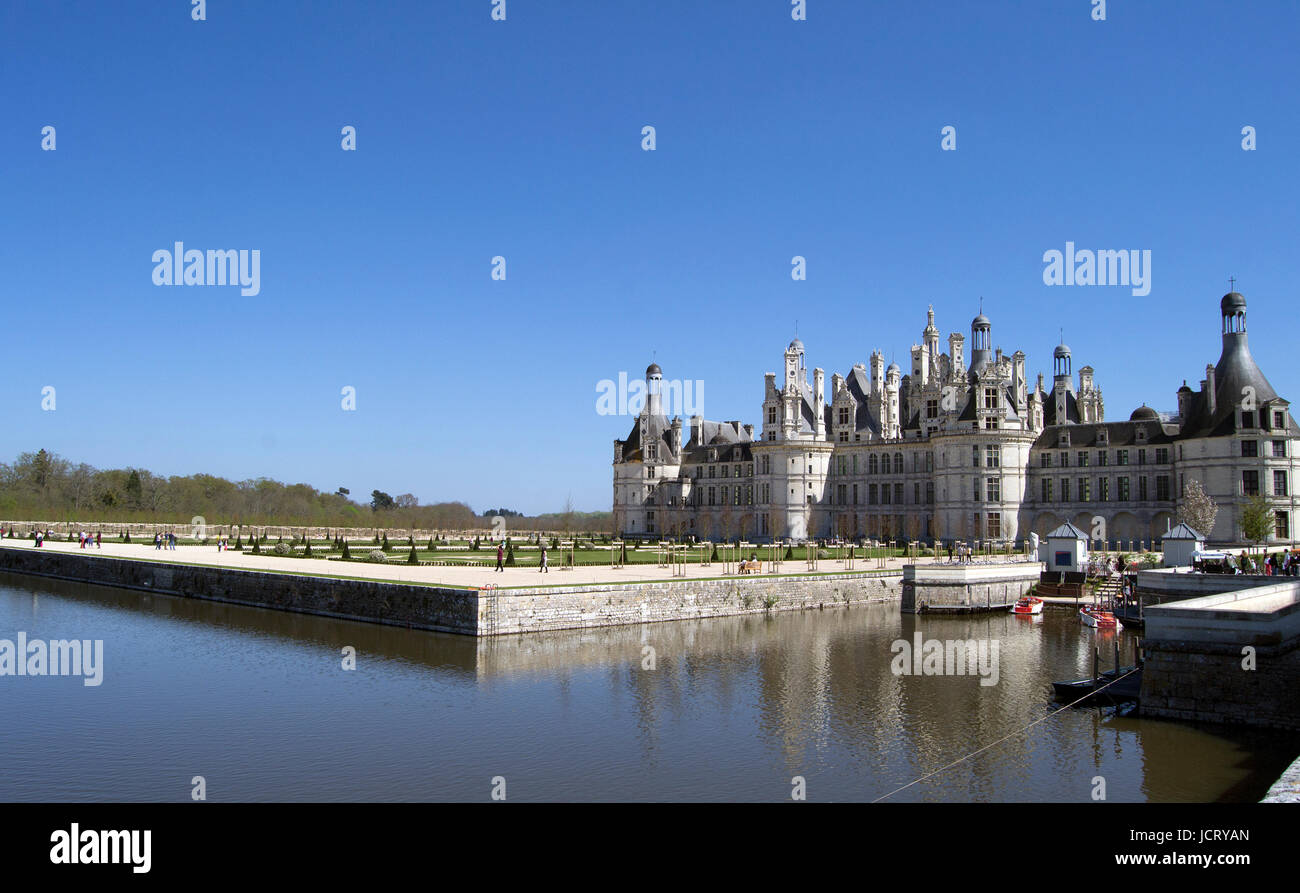 Chateau de Chambord, Loir et Cher Foto Stock