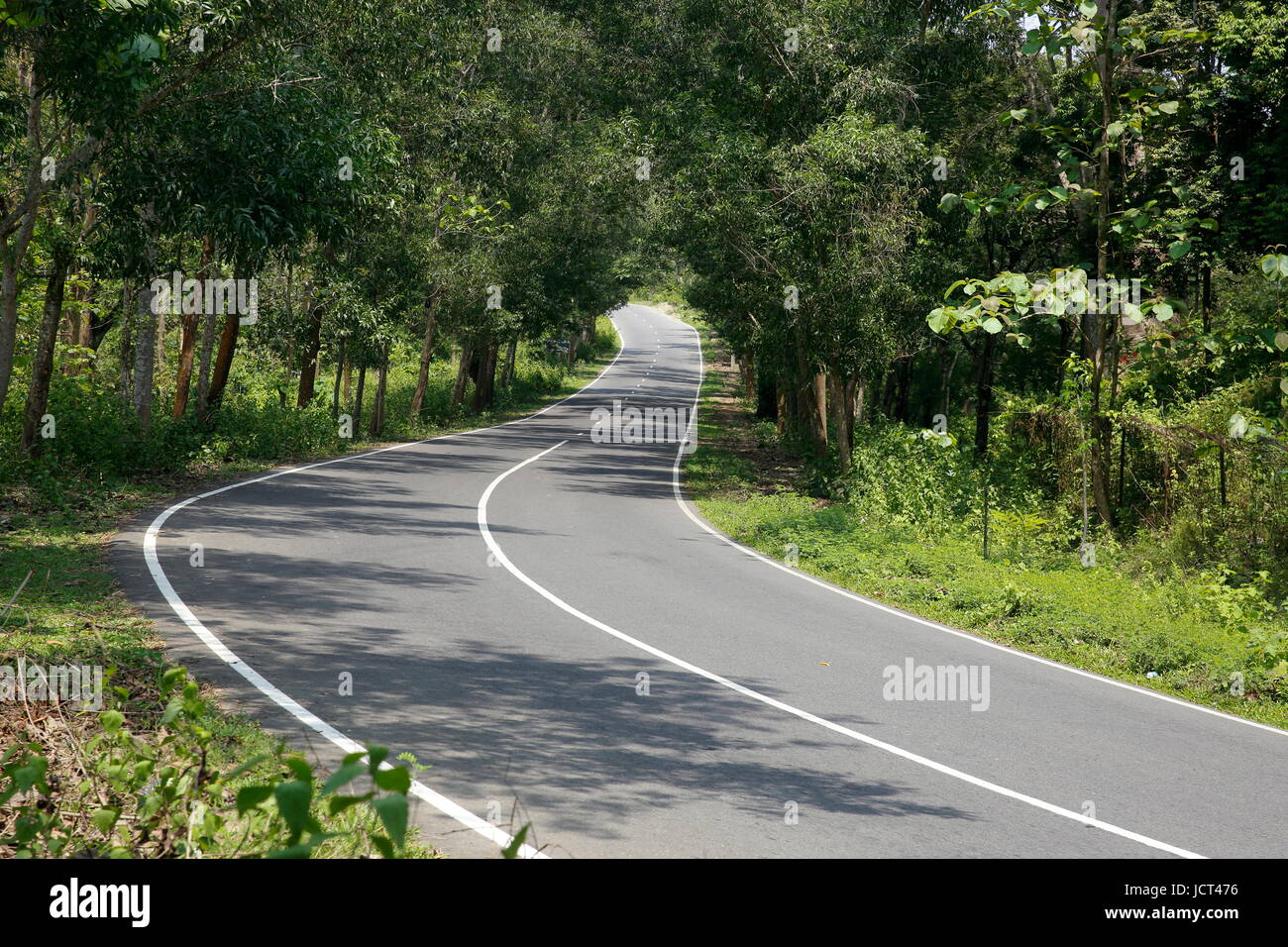 Kaptai Chittagong autostrada all'interno del Kaptai national park, Rangamati, Chittagong, Bangladesh. Foto Stock
