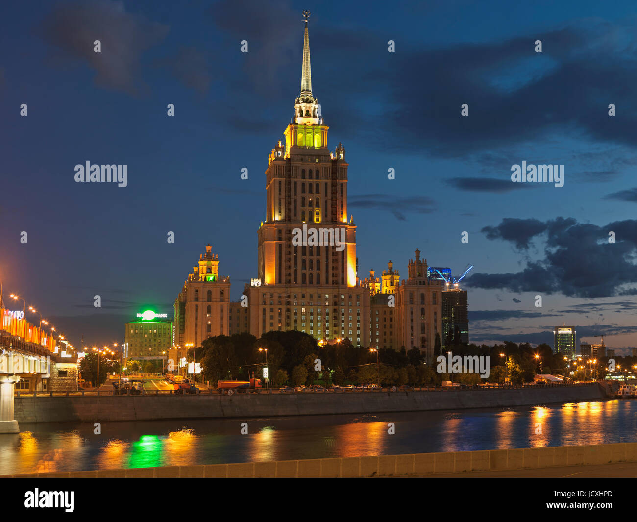 L'edificio di Stalin - Hotel Ukraina, Mosca, Russia Foto Stock