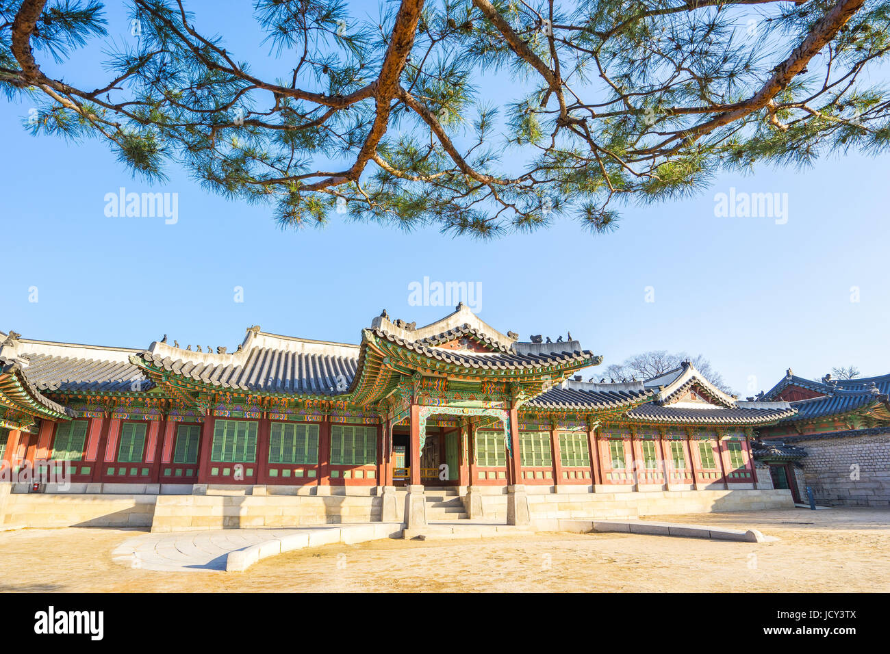 Palazzo di Changdeokgung a Seul, in Corea del Sud. Foto Stock