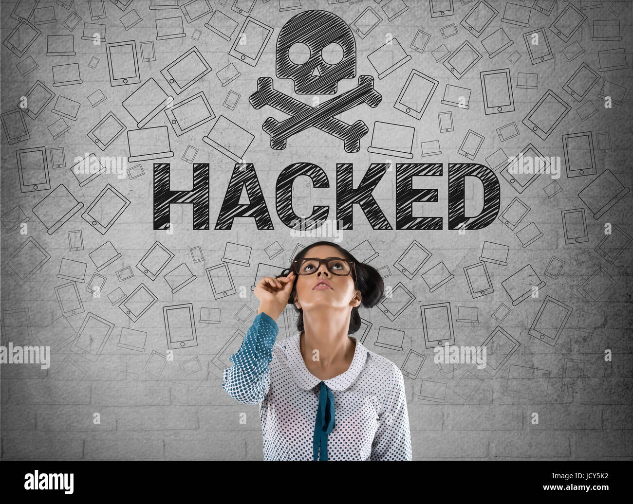 Hacked concetto di computer Foto Stock