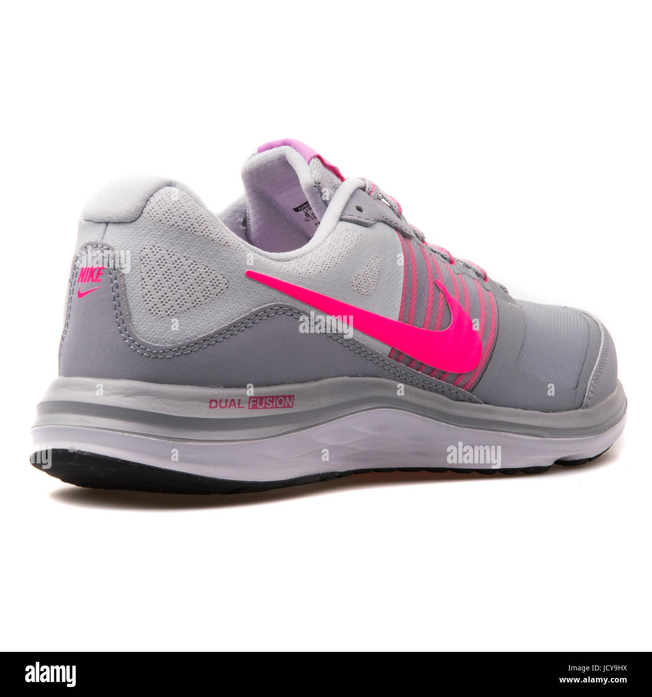WMNS Nike Dual Fusion X Lupo grigio e rosa per donna scarpe running -  709501-006 Foto stock - Alamy