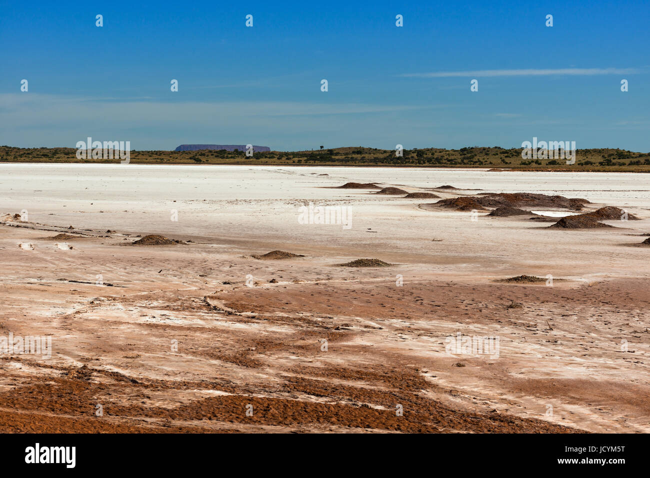 Salt Lake nei pressi del Monte Connor, Territorio del Nord, l'Australia. Foto Stock