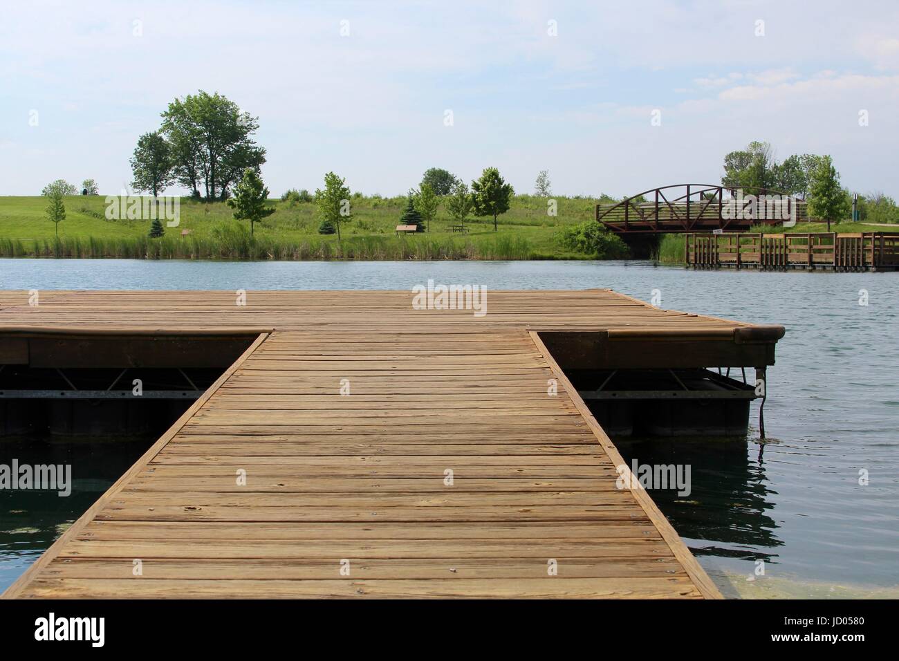 Un giorno nel parco locale in Ohio e amorevole essendo in natura. Foto Stock