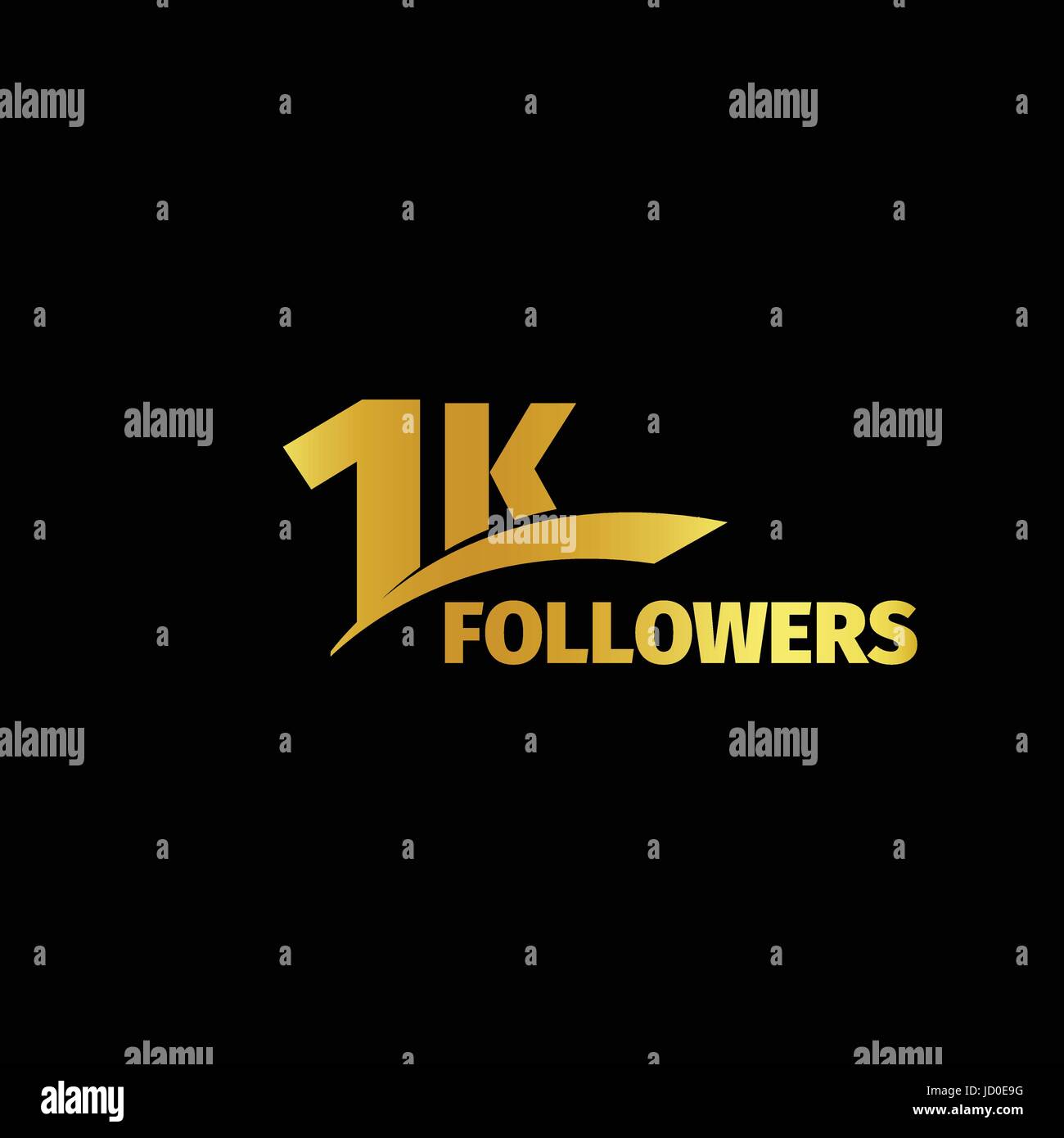 Elegante design rigoroso, il numero di abbonati di reti sociali, anniversario illustrazione vettoriale set. I miei discepoli logo collection. Grande vettore s Illustrazione Vettoriale