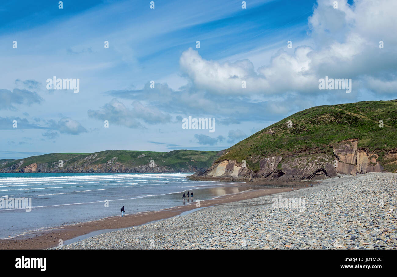 Newgale sulla spiaggia Il Pembrokeshire Coast Foto Stock